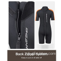 Enfants 3/2 mm arrière zip shorty wetsuit